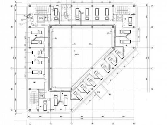 行政后勤办公楼空调及通风排烟系统设计CAD施工图纸（空调机房） - 1