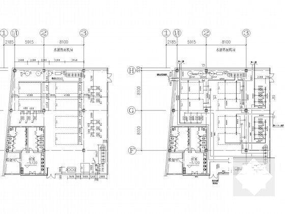国内建材城暖通空调设计CAD施工图纸(水源热泵) - 5