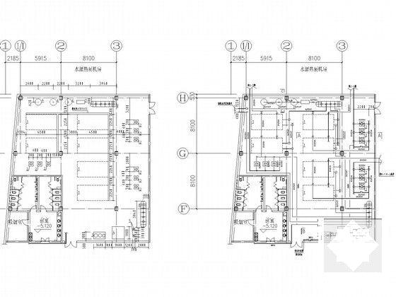 国内建材城暖通空调设计CAD施工图纸(水源热泵) - 5