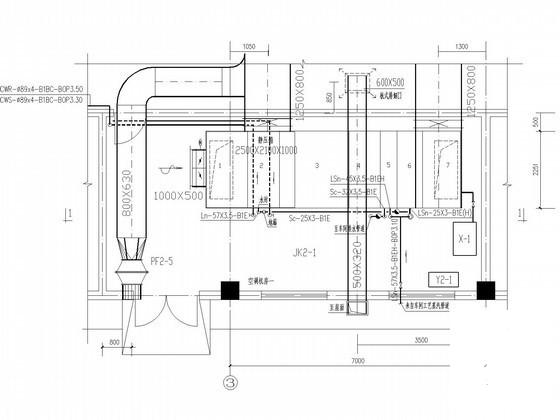 医药生产车间暖通及空压冷冻系统设计CAD施工图纸 - 3