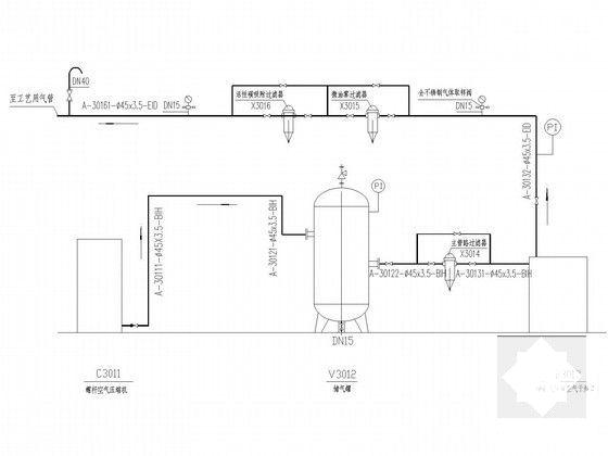 医药生产车间暖通及空压冷冻系统设计CAD施工图纸 - 5