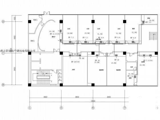 9层办公楼空调通风系统设计CAD施工图纸 - 1