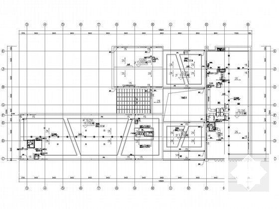 5层办公楼空调通风防排烟系统设计CAD施工图纸（地源热泵系统） - 5