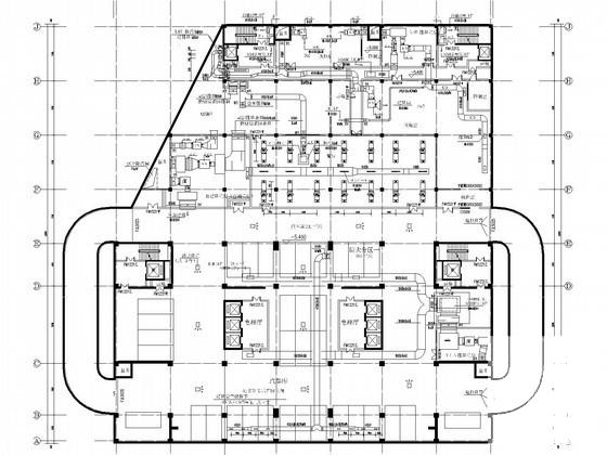 25层办公楼空调通风及防排烟系统设计CAD施工图纸（大院出品采暖设计） - 1