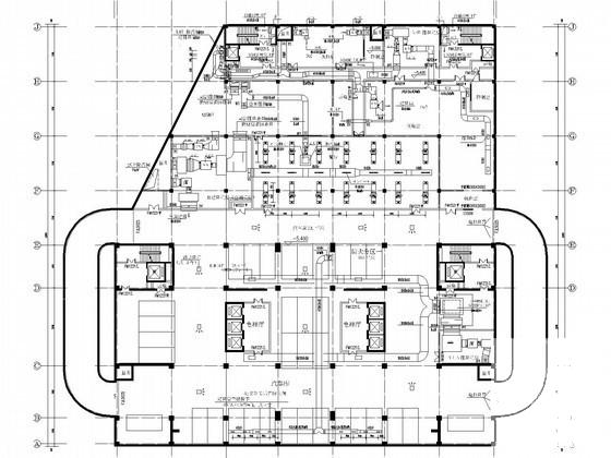 25层办公楼空调通风及防排烟系统设计CAD施工图纸（大院出品采暖设计） - 1
