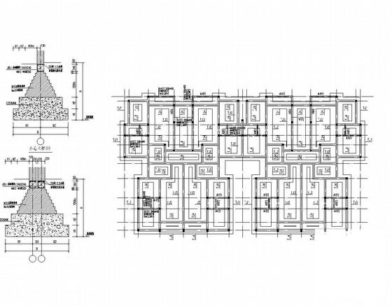 7层砖混、底部框架结构住宅楼结施（建施）(柱平法施工图) - 1
