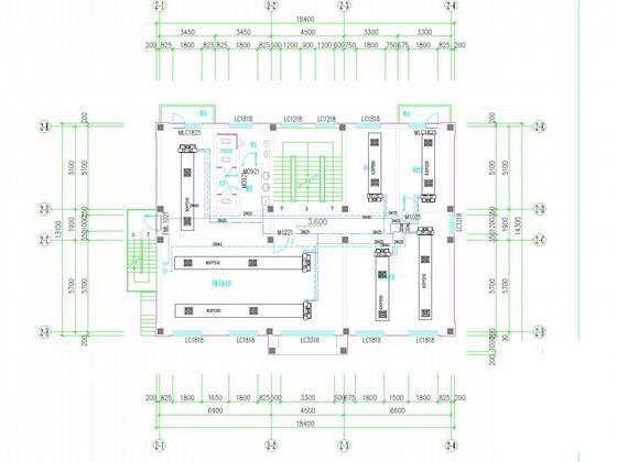 4层办公楼空调通风系统设计CAD施工图纸(风机盘管接管) - 2
