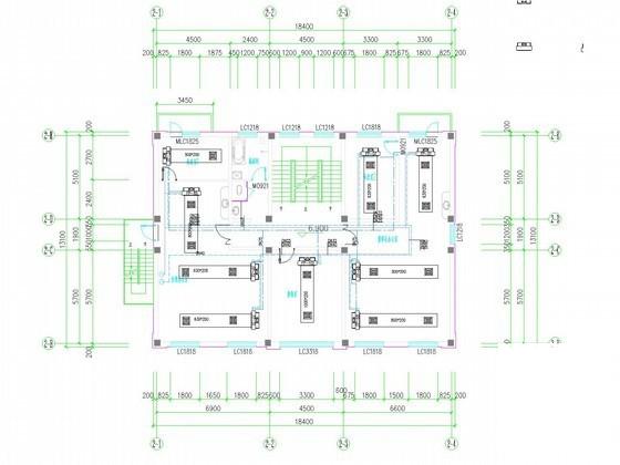 4层办公楼空调通风系统设计CAD施工图纸(风机盘管接管) - 3