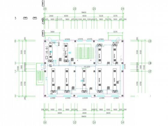 4层办公楼空调通风系统设计CAD施工图纸(风机盘管接管) - 4