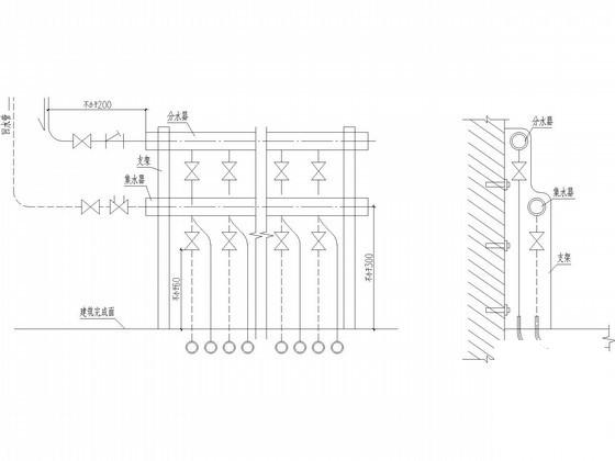 两层科技研发中心暖通空调设计CAD施工图纸(水系统流程图) - 3
