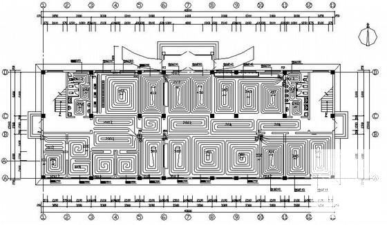 2层办公楼地板辐射采暖设计CAD施工图纸 - 1
