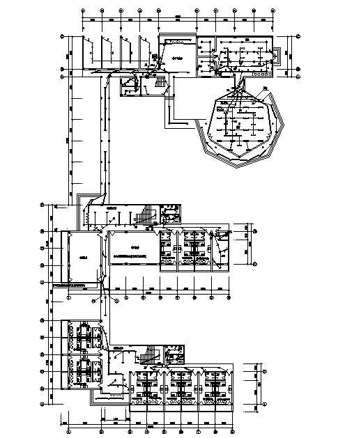 3层公路收费中心电气CAD施工图纸（三类民用建筑）(防雷接地系统) - 1