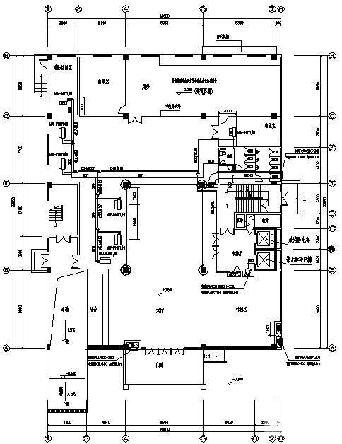 蓝山县12层公司办公楼空调通风CAD施工图纸 - 2