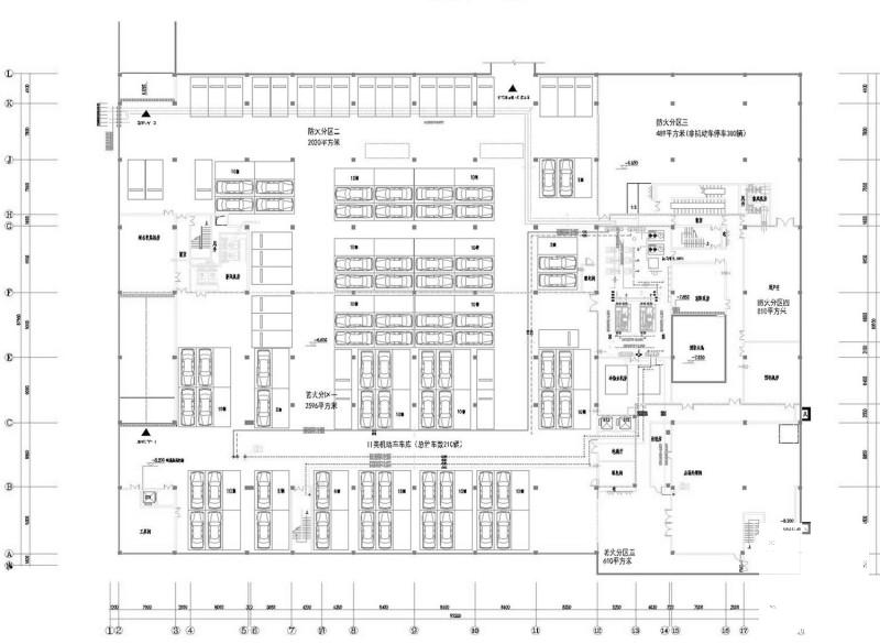 5层防洪监控办公楼空调通风及防排烟系统CAD施工图纸(冷冻机房) - 2