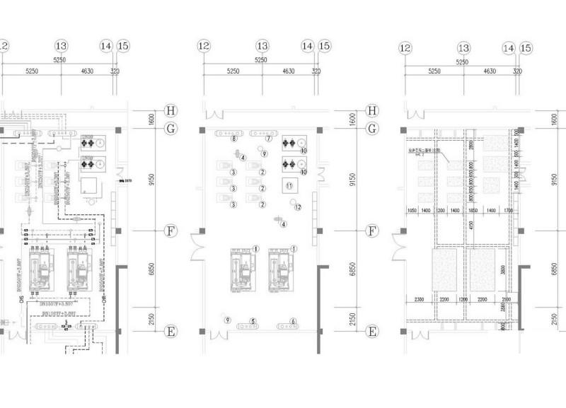 5层防洪监控办公楼空调通风及防排烟系统CAD施工图纸(冷冻机房) - 5