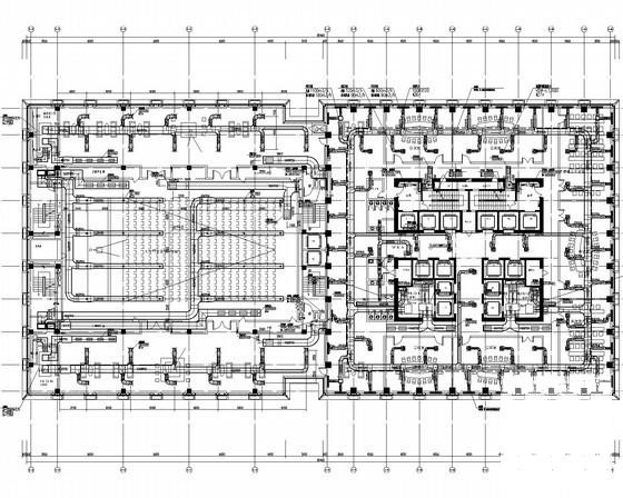 34层办公楼暖通系统设计CAD施工图纸（VAV系统高压微雾加湿） - 1