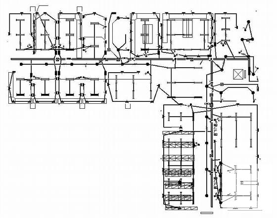 4层质检中心电气CAD施工图纸（三级负荷）(供配电系统) - 1