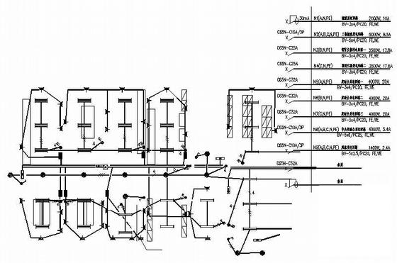 4层质检中心电气CAD施工图纸（三级负荷）(供配电系统) - 3