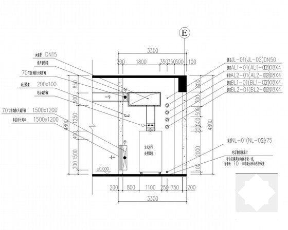 数据机房办公楼空调通风防排烟系统CAD施工图纸（灾后排气通讯机房） - 4