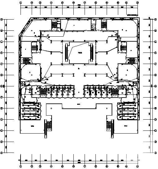 6层财富广场电气CAD施工图纸（一级负荷）(综合布线系统) - 2