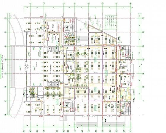 高层办公大厦暖通空调设计CAD施工图纸（人防工程）(空气处理机) - 1