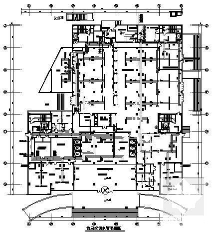 高层办公大厦暖通空调设计CAD施工图纸（人防工程）(空气处理机) - 4