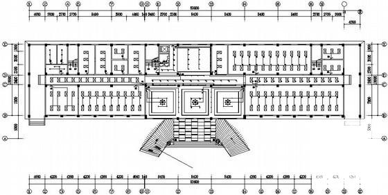4层办公楼装修设计电气部分CAD施工图纸(建筑平面图) - 2