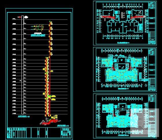 31层高层住宅楼区采暖通风设计CAD施工图纸 - 3
