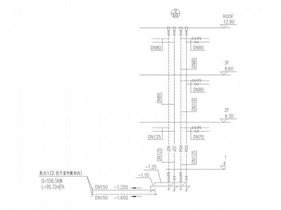 国内7层商业综合体暖通空调系统及动力站设计CAD施工图纸(换热器机组) - 3
