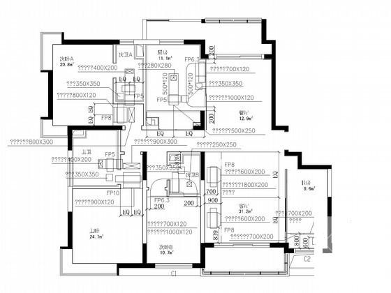 公寓楼采暖通风系统CAD施工图纸（风冷热泵） - 2