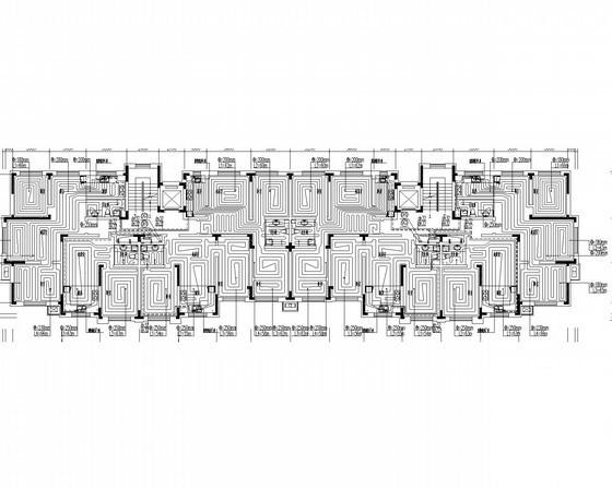 多栋中高层住宅楼建筑采暖通风系统CAD施工图纸 - 1