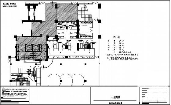 2层大型酒店厨房整套水电CAD图纸 - 1