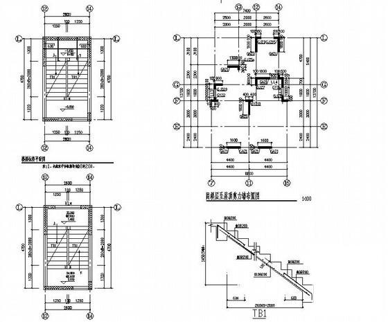 上12层剪力墙住宅楼结构设计CAD图纸（筏形基础）(平面布置图) - 4