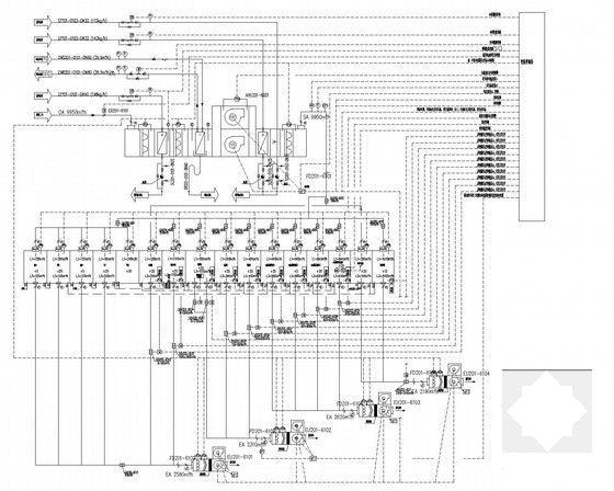 厂房建筑暖通空调系统设计CAD施工图纸（控制点流程图纸） - 4