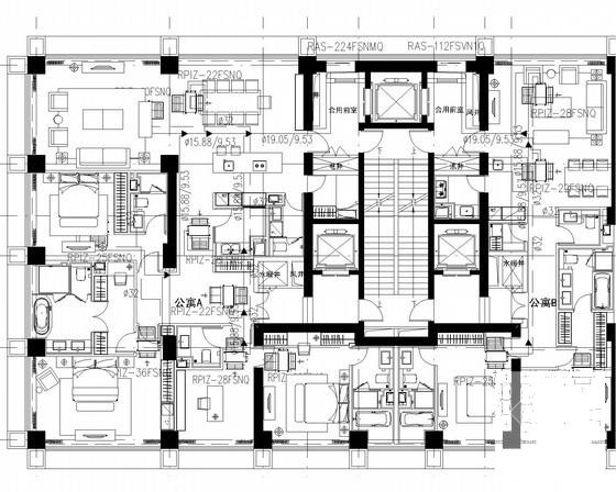 超高层公寓住宅楼暖通空调采暖通风防排烟系统CAD施工图纸(混凝土基础) - 1