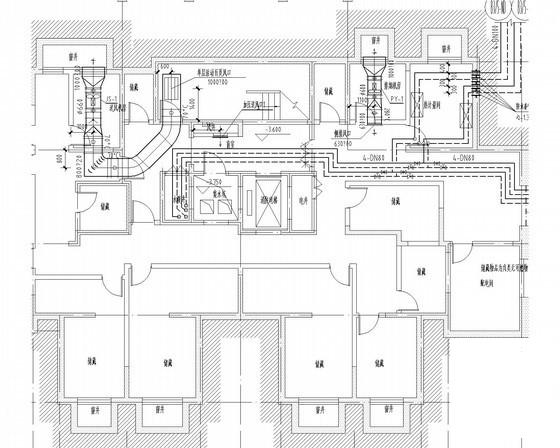 高层住宅楼项目采暖通风及防排烟系统设计CAD施工图纸 - 2