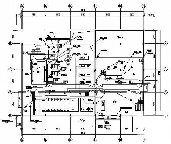 地上4层酒店电气CAD施工图纸（二级负荷） - 1