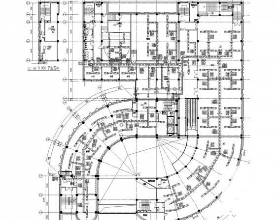 二类办公楼空调采暖通风及防排烟系统设计CAD施工图纸(风机盘管接管) - 2