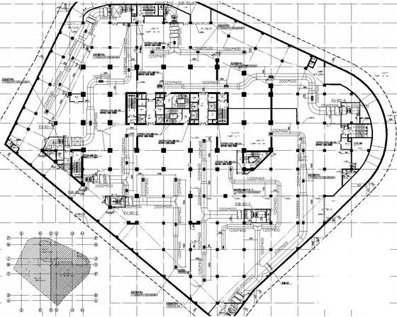 超高层综合建筑暖通空调通风防排烟系统CAD施工图纸（著名设计院含人防、换热站） - 2