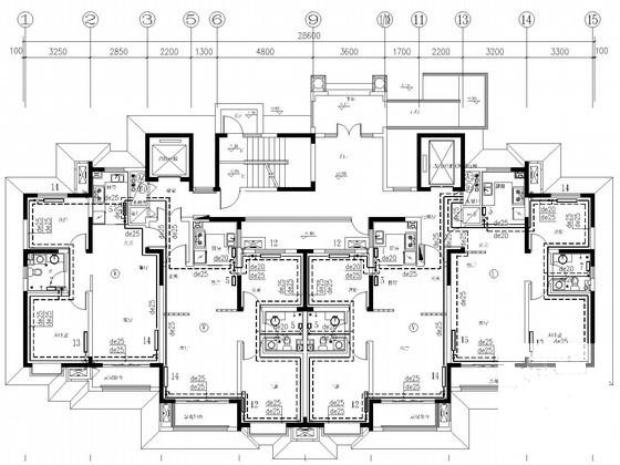 国内住宅改造安置工程采暖通风防排烟系统设计CAD施工图纸（详细图纸多） - 1