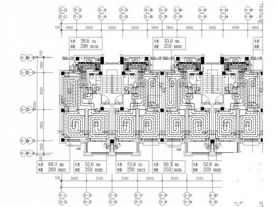 多层住宅商业楼采暖通风排烟系统设计CAD施工图纸（负荷计算） - 2