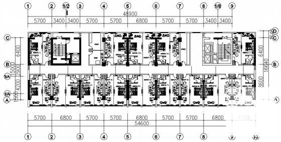 上15层商务酒店电气CAD施工图纸（二级负荷） - 1