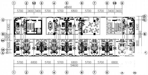 上15层商务酒店电气CAD施工图纸（二级负荷） - 2