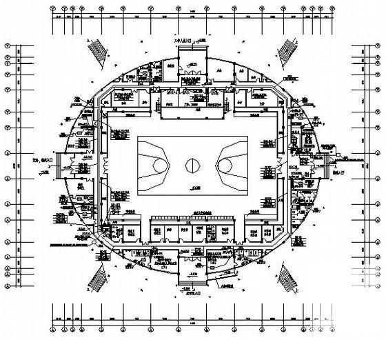 3层体育馆电气CAD施工图纸（三级负荷）(防雷接地装置) - 2