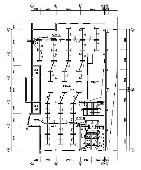 公司厂区电气CAD施工图纸（三级负荷） - 1