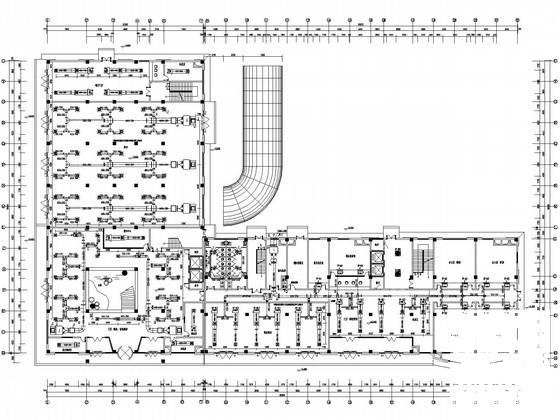 酒店办公综合楼暖通空调设计CAD施工图纸(平面布置图) - 1