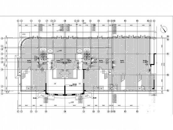高层住宅楼小区采暖通风系统设计CAD施工图纸（地下设计） - 1