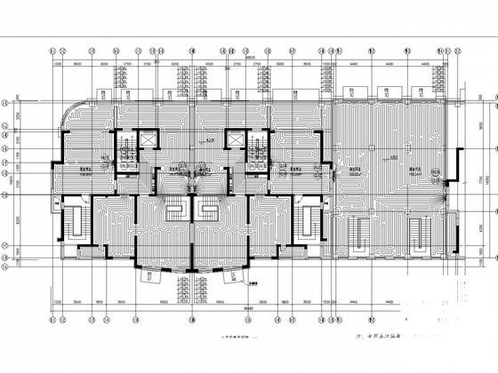 高层住宅楼小区采暖通风系统设计CAD施工图纸（地下设计） - 2