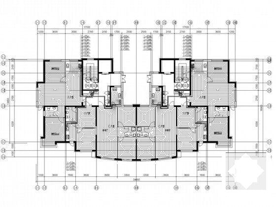 高层住宅楼小区采暖通风系统设计CAD施工图纸（地下设计） - 5