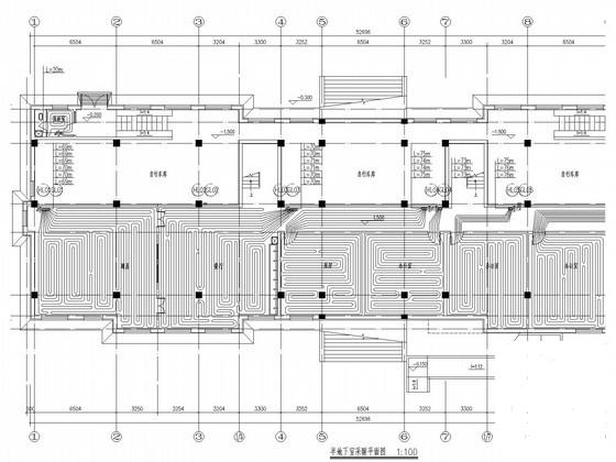 多层幼儿园建筑采暖通风系统设计CAD施工图纸(地板辐射供暖) - 1